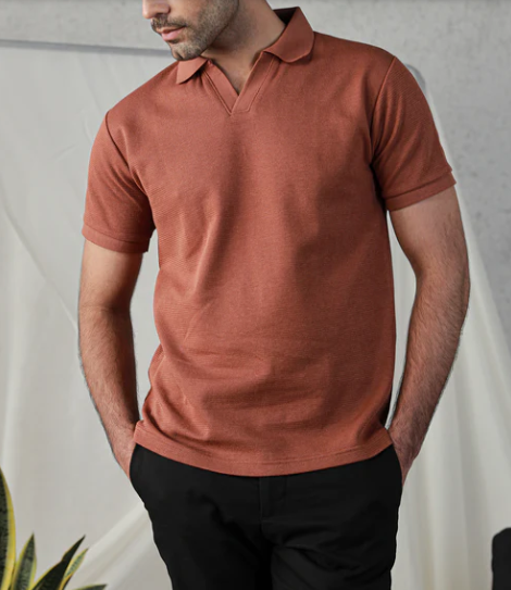 Tan Knitted Polo