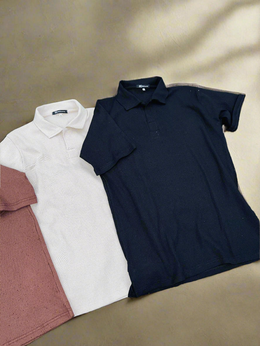 Black Knitted Polo