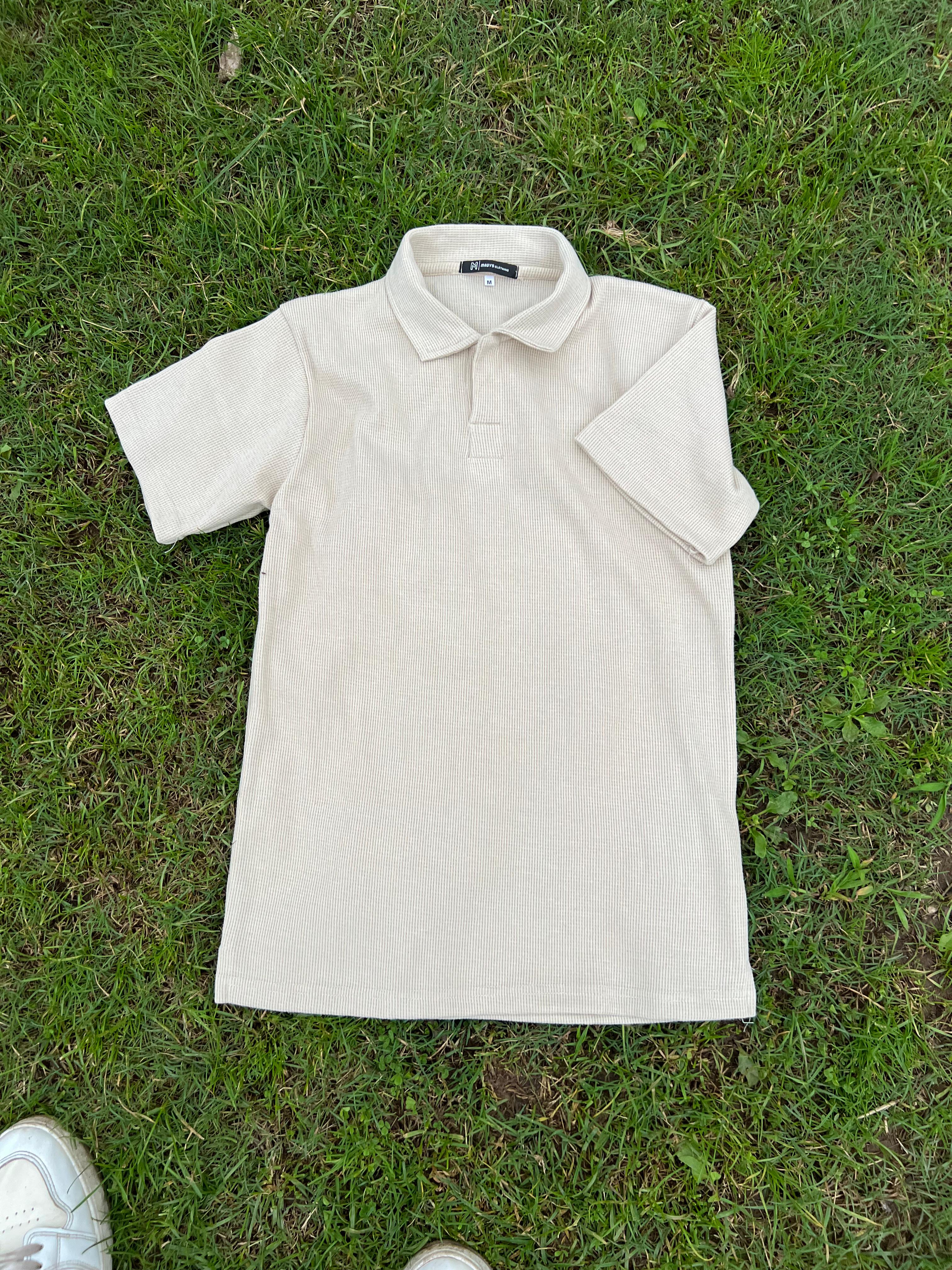 White Knitted Polo