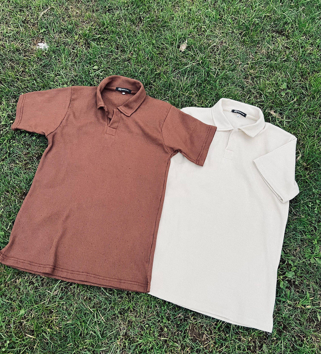 White Knitted Polo
