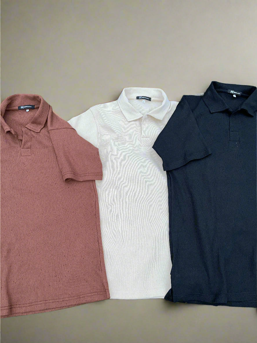 Black Knitted Polo