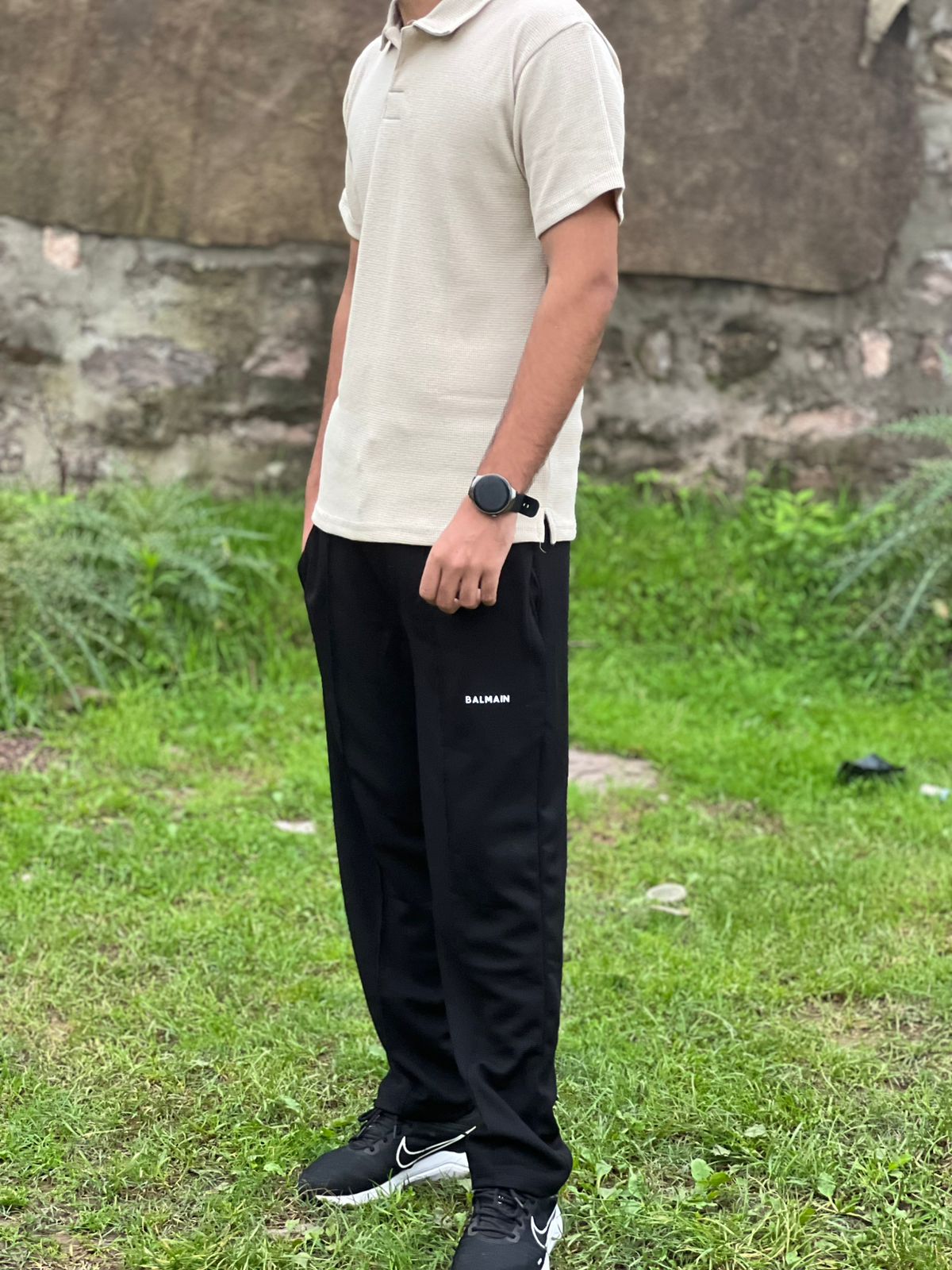 White Knitted Polo