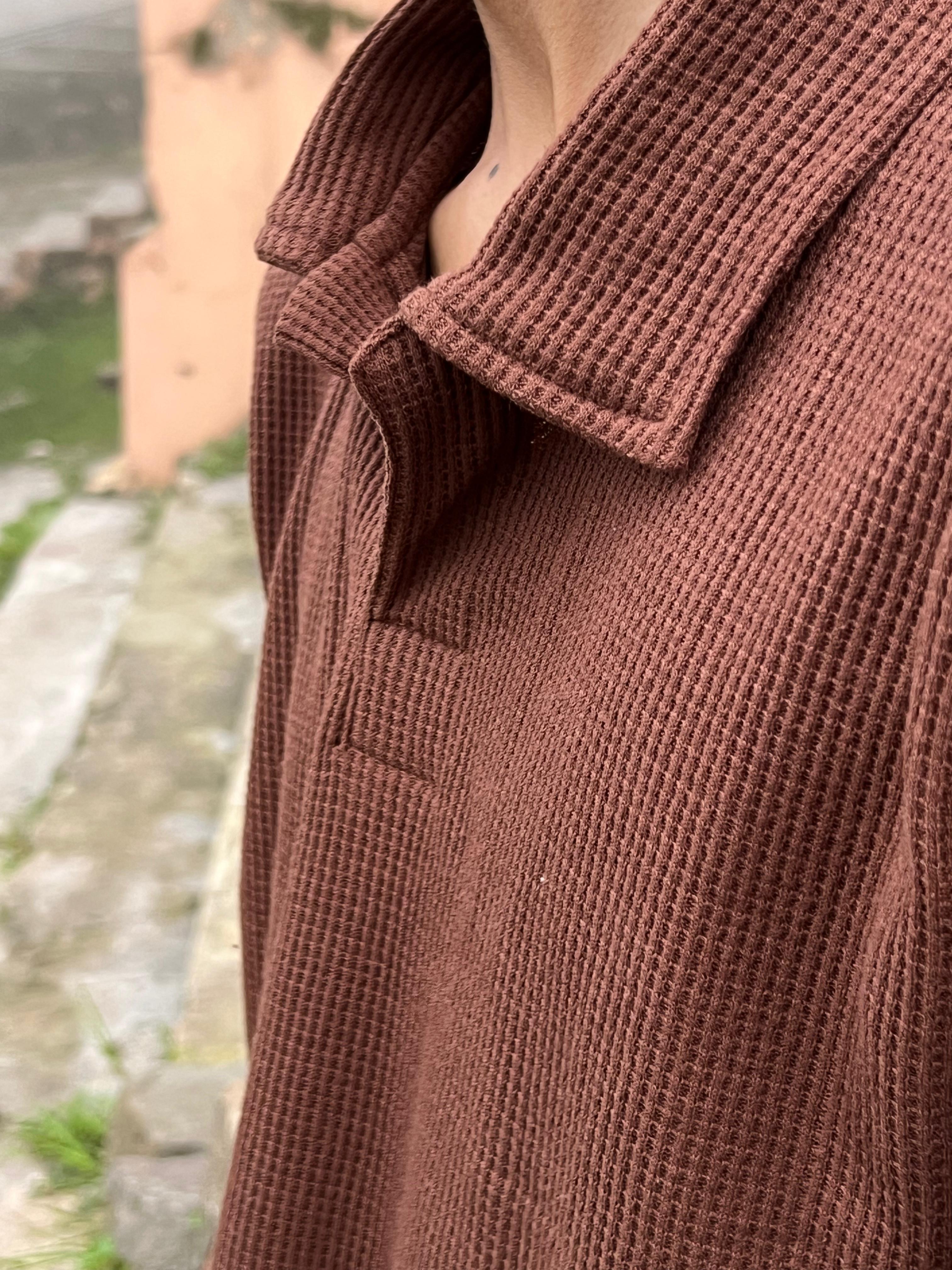 Tan Knitted Polo
